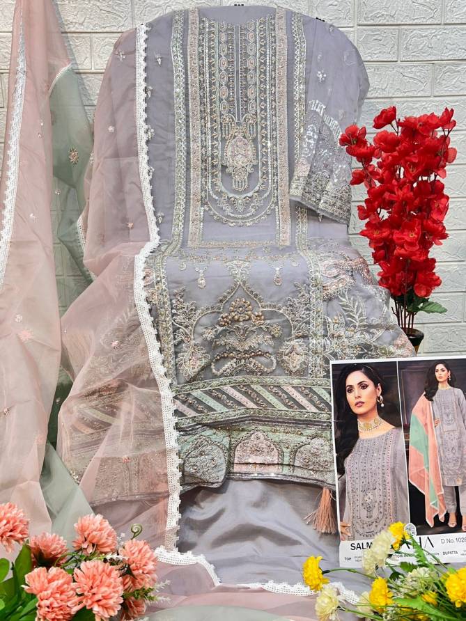 Salma Vol 1 By Zaha Heavy Embroidery Organza Pakistani Suits Wholesale Shop In Surat